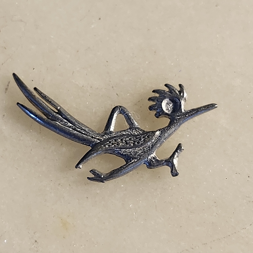 Vintage J. Ritter Roadrunner Pendant Silver Tone